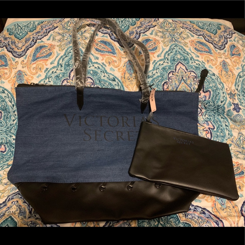 Victoria Secret shoulder bag with small matching bag. New with tag; never used.